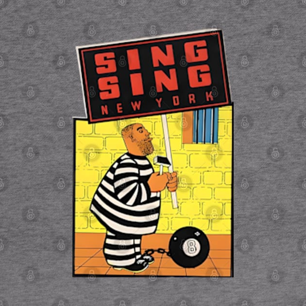 Sing Sing Prison - 1960s Travel Decal by Desert Owl Designs